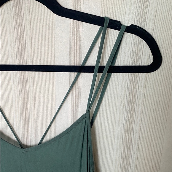 AERIE STRAPPY SLIP DRESS VIBRANT SAGE GREEN SMALL - Picture 4 of 9